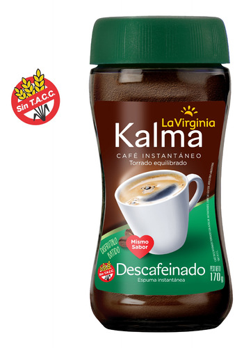 Cafe Instantaneo La Virginia Kalma Espuma Frasco X 170 Gr