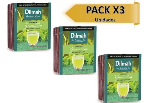 Te Dilmah Green Tea Con Jasmine Premium 30 Bolsitas.te Verde