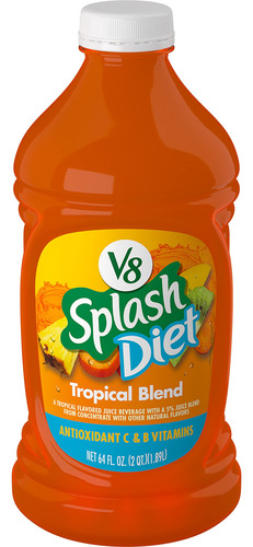 V8 Splash Diet, Bebida De Jugo Dietetico De Mezcla Tropical,