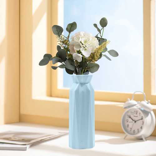 Jarrón Floral W, Maceta Geométrica De Plástico Para Decoraci