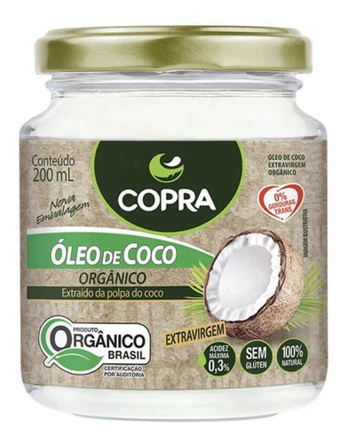 Imagem 1 de 1 de Copra Extra Virgem Orgânico 200ml