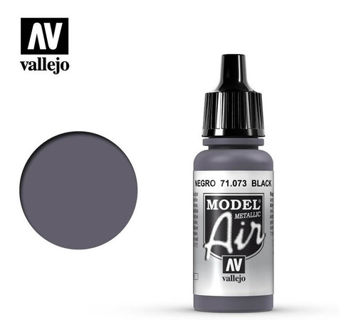 Tinta Black Metallic 71073 Model Air Vallejo Modelismo