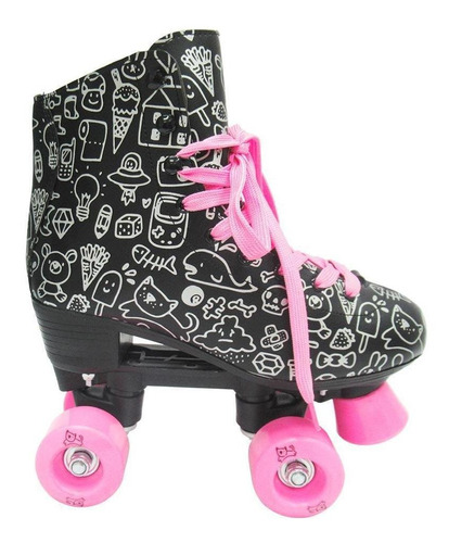 Patins Roller Estilo New Preto N. 34 Dm Toys