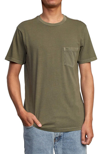 Rvca Polera Premium De Manga Corta Ptc Dye Para Hombre, Bols