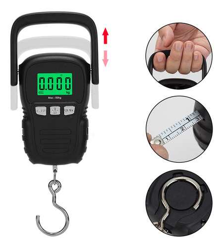 Báscula Digital Lcd De Bolsillo Con Pesas Alimentada