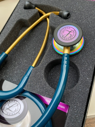 Estetoscópio Littmann Classic Iii 5807 Caribbean Rainbow 3m Cor Azul-petróleo