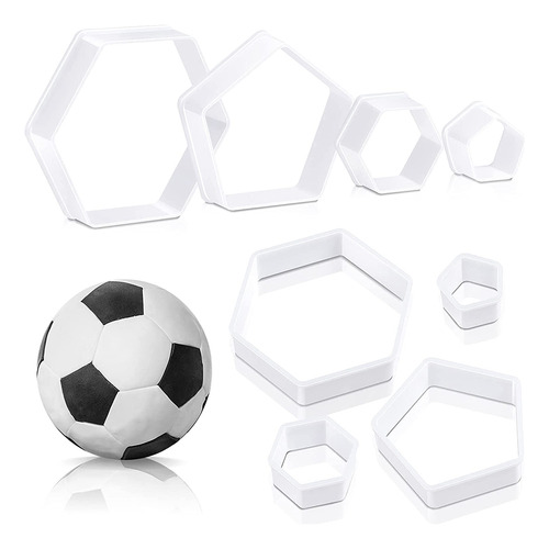 Cortador Hexagonal Para Tarta De Fútbol Con Forma De Galleta