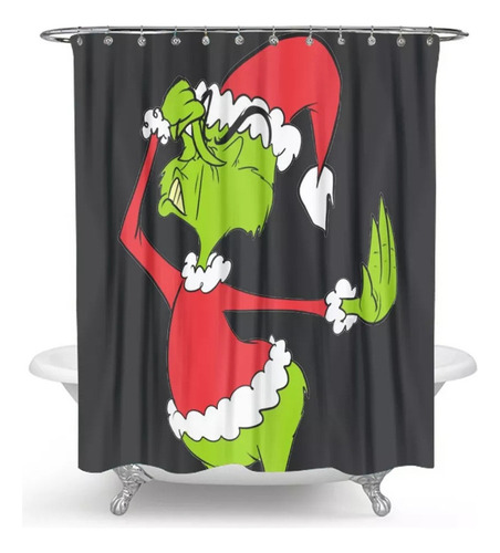 Cortinas De Baño Navideñas Grinch Para Decoración Del Hogar