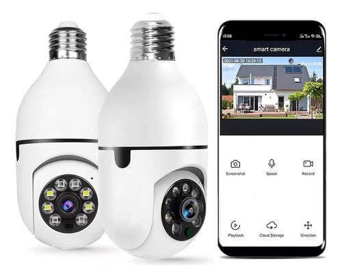 2pcs Cámara De Seguridad Wifi De Hd Visión Nocturna Alarma