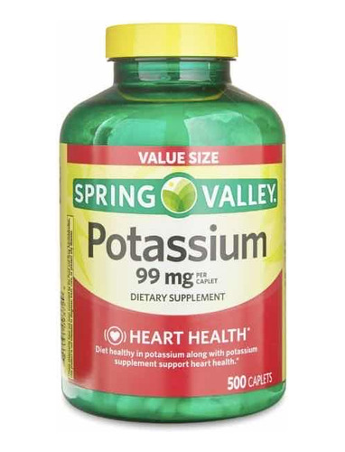 Potasio 99 Mg Spring Valley 500 Comprimidos