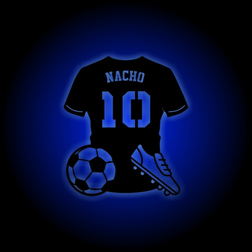 Velador Personalizado Futbol Camiseta Led