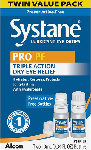 Twin Pack Systane Pro Pf Gotas Lubricantes Triple Acción