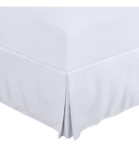 Faldon De Cama 2 Plazas Negro Suave Liso Con Pliegues Az
