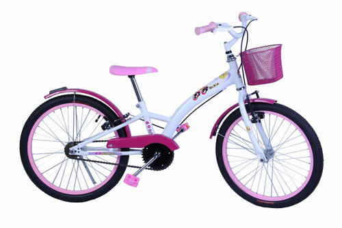 Bicicleta Aro 20 F. Fashion Branca C/ Ac Pink Dalannio Bike