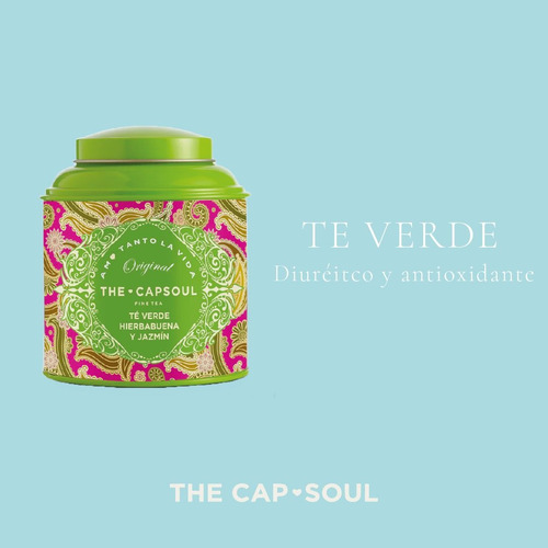 Te Verde Hierbabuena Y Jazmín A Granel 100g Lata The Capsoul