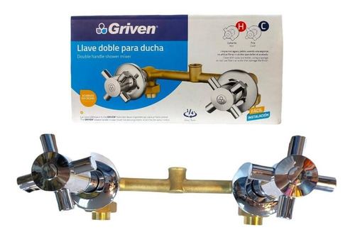 Grupo De Ducha De Bronce Doble Pomo Griven