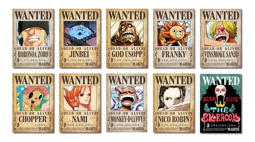 Cuadros Nuevas Recompensas One Piece Set X 10