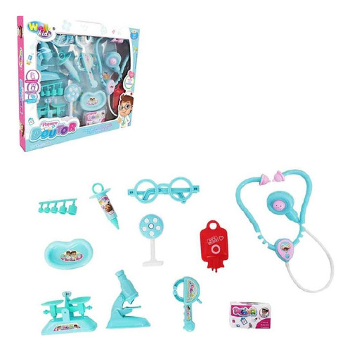 Kit Médico Brinquedo Infantil 10 Peças Estilo Profissional