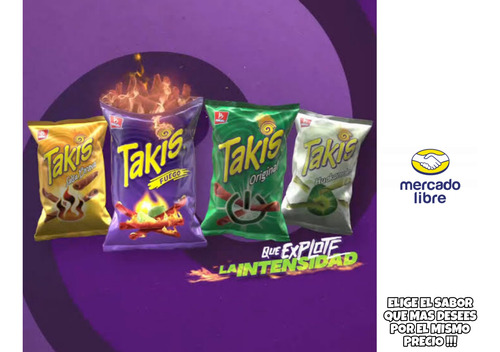 Barcel · Takis Fuego Morados Pack40 Botanas