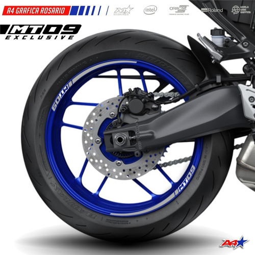 Calcos Yamaha Mt-09 Para Llantas Azul Mt 09 2021