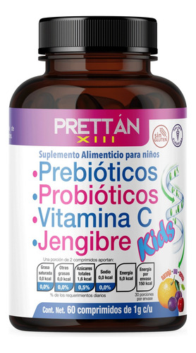 Probioticos Para Niños + Vitamina C 60 Cápsulas 1 G Prettan