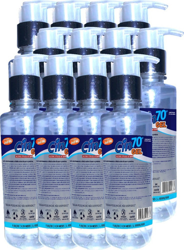 Álcool Gel 70º Inpm -cin Gel 70º - Pump 240ml - Caixa 12uni