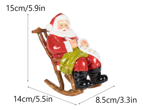 Escultura Coleccionable De Figura De Papá Noel Festiva Para