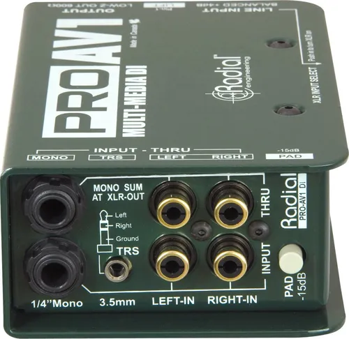 Radial Engineering Proav1 Caja Directa De Un Solo Canal, Mul
