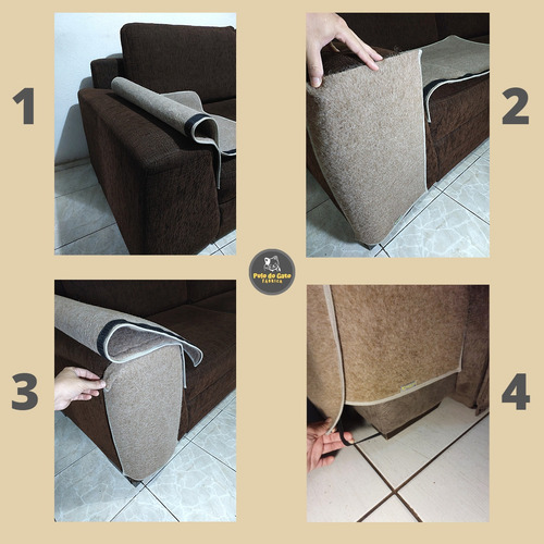 Kit 2 Arranhadores Canto De Sofá Protetor Para Gatos 1 Par