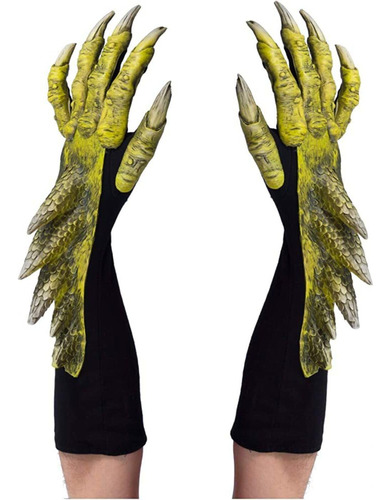 Guantes De Disfraz De Halloween De Dragón Verde De Zagone St