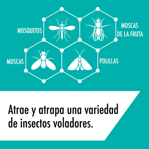 Trampa de Luz para Insectos Voladores Stem Libre de Químicos Atrapa Moscas Polillas y Zancudos Incluye 1 Aparato y 1 Repuesto