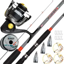 Comprar Combo Pesca Variada Waterdog Caña 2,40m 2 Tram Reel Tanza ++