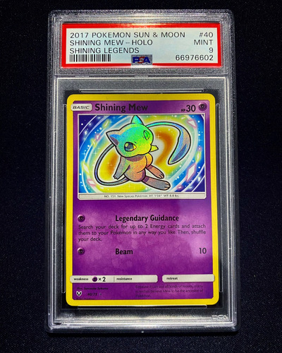 1 Carta Tcg Pokemon Psa 9 Mew #40 Shining Legends 2017