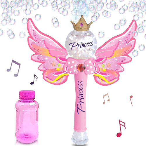 Artcreativity Light Up Magic Princess Bubble Blower Wand, 14