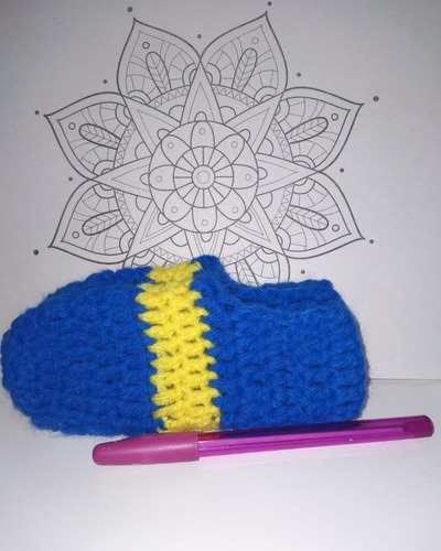 4 Pares Pantumedia Niños T 20 A 33 Tejido Crochet Artesanal