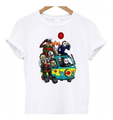 Remera Villanos De Pelicula Terror Camioneta De Scooby Doo