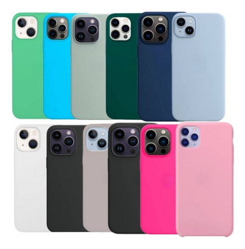 Case Capa Capinha Para iPhone 15 15 Plus 15 Pro 15 Pro Max Cor Cinza