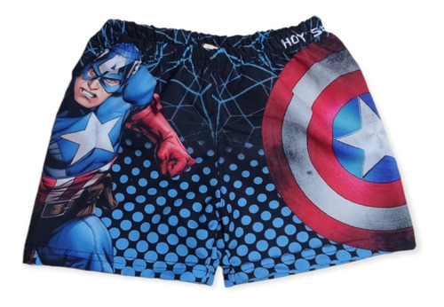 Short De Baño Malla Niño Batman Spider Sonic Patrol Capitan 