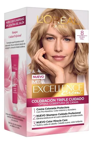 comprar Tinte Excellence Excellence Tintura L'Oréal Excellence Creme tono 8 rubio miel 20Vol. para cabello
