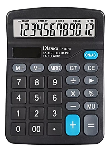 Calculadora De Escritorio Kenko Kk837b 12 Dígitos Grandes