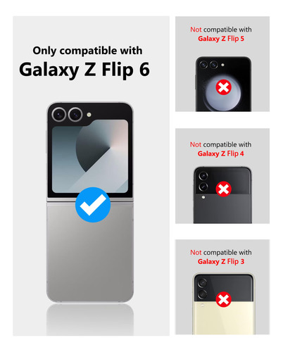 Funda De Teléfono Vihibii Para Samsung Galaxy Z Flip 6 Azul