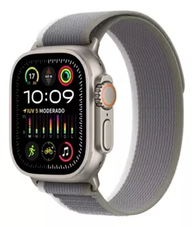 Apple Watch Ultra 2 GPS + Celular • Caja de titanio de 49 mm • Correa Trail verde/gris - M/L