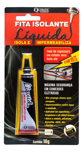 Fita Isolante Liquida Isola Impermeabilza 6500v 16g Quimatic