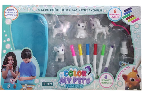 Color My Pets Friends Animalitos Para Pintar Y Laver Ditoys