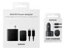 Comprar Cargador Samsung 45w Con Cable 1.8m + Cargador De Auto 45w