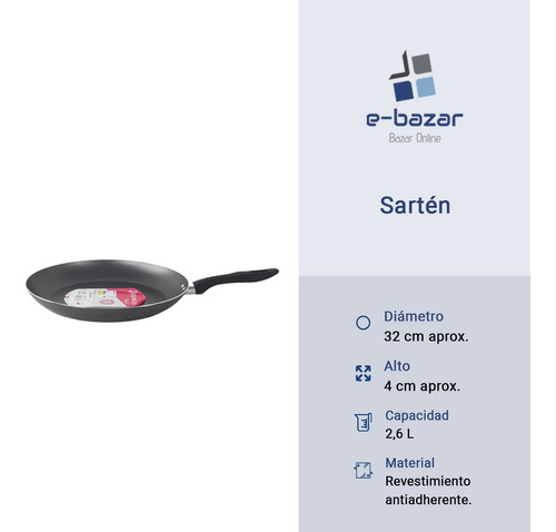 Sarten Francesa Antiadherente Panelux Magnific 32 Cm Grafito