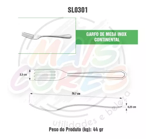 Jogo Garfo Faca Inox 24 Peças Bar/restaurante Bufffet
