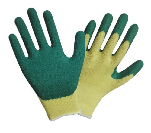 Guante Tejido Polyester C/goma Verde