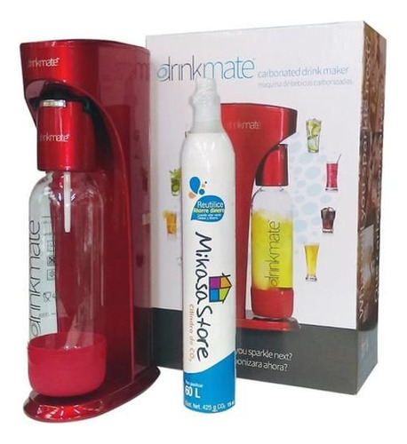 Drinkmate Máquina Para Hacer Bebidas Con Gas Color Rojo