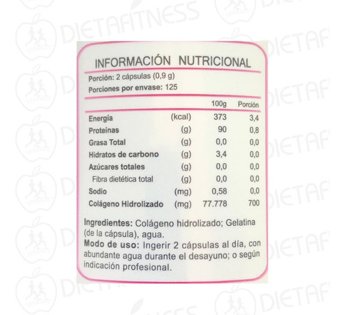 Colageno Fnl Hidrolizado 250 Cap. Artrosis Pack 4 Frascos Df